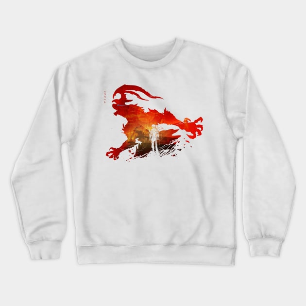 Ifrit Awakening Lnd.ver:Final Fantasy XVI Crewneck Sweatshirt by Vertei